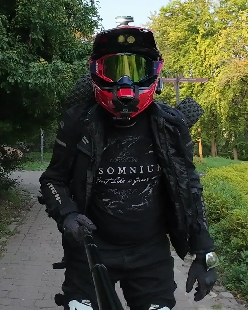 sr71 riding an EUC on a trail near Olsztyn