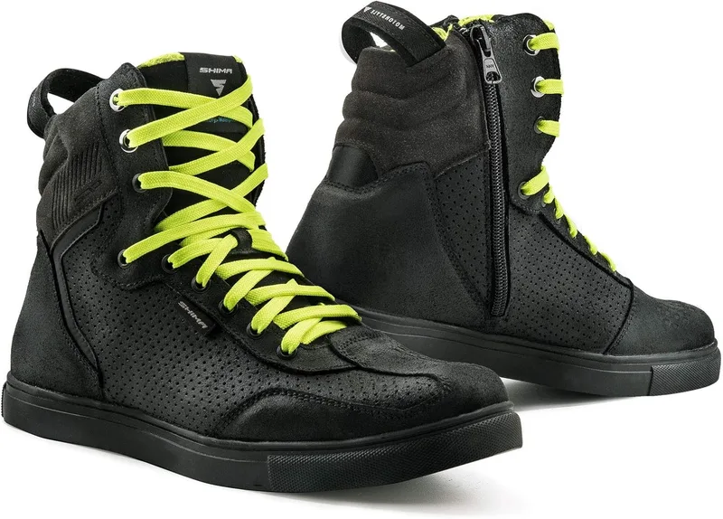 Shima Rebel WP 2.0 Motorradschuhe mit flacher Sohle und Knöchelabdeckung.